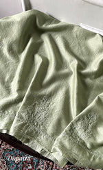 Load image into Gallery viewer, Women's Lucknowi Handcrafted Unstitched Chanderi Silk Chikankari Full Suit Material - HONC0322711