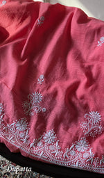 Load image into Gallery viewer, ‹› Women's Lucknowi Handcrafted Kota Cotton Chikankari Unstitched Kurta And Dupatta Set - HONC0340092