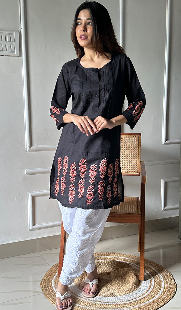 Women's Lucknowi Handcrafted Cotton Chikankari Top - HONC0297381