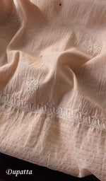将图像加载到图库查看器中, Women's Lakhnavi Handcrafted Mul Chanderi Unstitched Kurta And Dupatta Set - HONC0266979