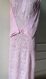 Load image into Gallery viewer, Women's Lakhnavi Handcrafted Viscose Georgette Chikankari Kurti- HONC0276129