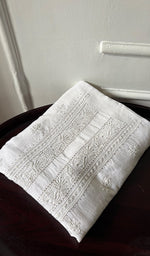 Load image into Gallery viewer, Women's Lucknowi Handcrafted Chanderi Silk Unstitched Chikankari Kurta and Dupatta Set- HONC0276223