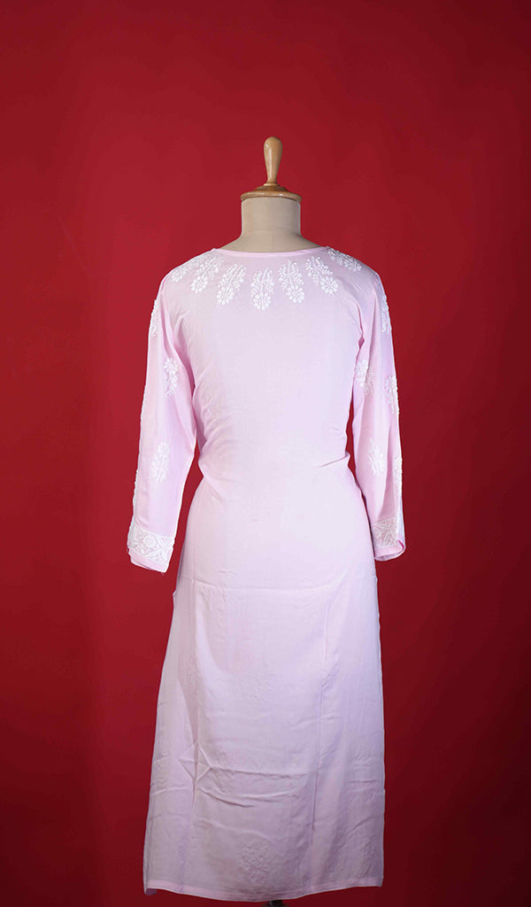 Rupam Women's Lucknowi Handcrafted Modal Cotton Chikankari Kurti - HONC0211920