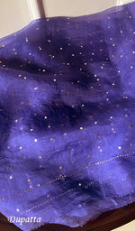 将图像加载到图库查看器中, Marifa Women's Lakhnavi Handcrafted Pure Organza Chikankari Unstitched Kurta And Dupatta Set- HONC0255851