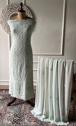 将图像加载到图库查看器中, Women's Lucknowi Handcrafted Viscose Georgette Unstitched Chikankari Suit Material - HONC0271118