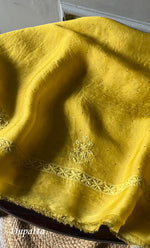 Load image into Gallery viewer, Afeera Women's Lakhnavi Handcrafted Pure Organza Chikankari Unstitched Kurta And Dupatta Set- HONC0304140