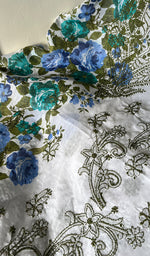 将图像加载到图库查看器中, Women's Lakhnavi Handcrafted Cotton Chikankari Unstitched Kurti Fabric - HONC0284345