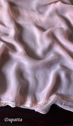 Load image into Gallery viewer, Women's Lakhnavi Handcrafted Unstitched Cotton Chikankari Suit Material - HONC0294095