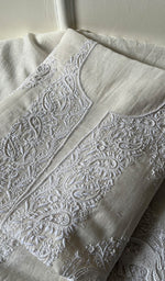 Load image into Gallery viewer, Hunar Women's Lakhnavi Handcrafted Mul Chanderi Kurta And Dupatta Set - HONC0295595