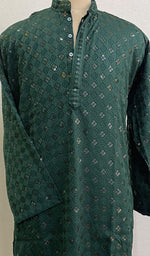 Load image into Gallery viewer, Men's Faux-Georgette Hakoba Kurta - HONC0188696