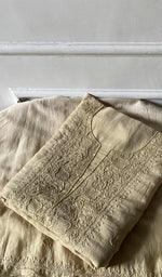 Load image into Gallery viewer, Women's Lakhnavi Handcrafted Muslin Unstitched Chikankari Full Suit - HONC0344388