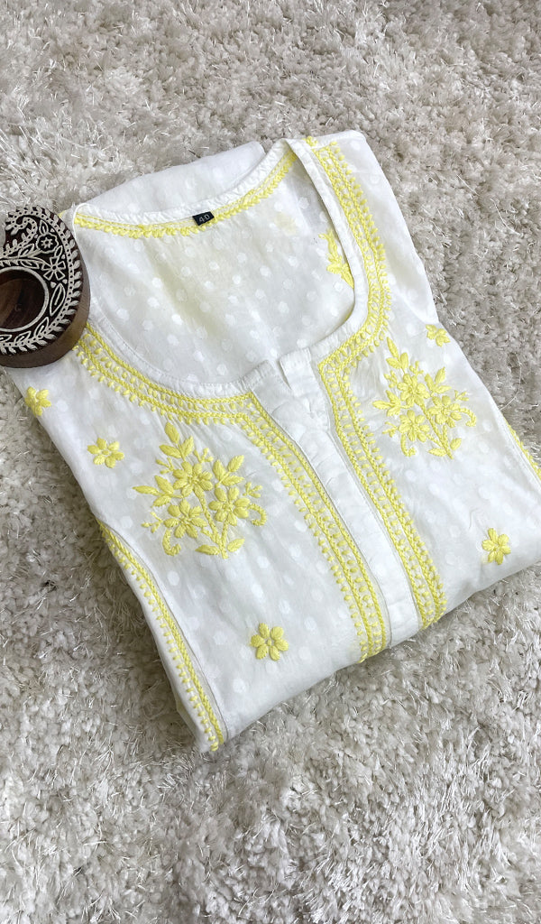 Gulshan Women's Lucknowi Handcrafted Cotton Chikankari Kurti - HONC0159639