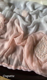 Load image into Gallery viewer, Adrita Women's Lakhnavi Handcrafted  Unstitched Cotton Chikankari Suit Material - HONC0289739