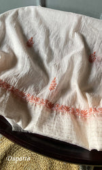 将图像加载到图库查看器中, Women's Lakhnavi Handcrafted Mul Chanderi Semi - Stitched Kurta And Dupatta Set - HONC0273083