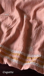 Load image into Gallery viewer, Women's Lakhnavi Handcrafted Mul Chanderi Kurta And Dupatta Set - HONC0288978