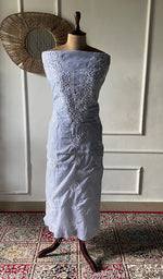Load image into Gallery viewer, Women's Lakhnavi Handcrafted Cotton Chikankari Unstitched Kurti Fabric - HONC0364272