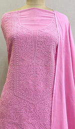 将图像加载到图库查看器中, Women's Lakhnavi Handcrafted Cotton Chikankari Suit Material - HONC0146080