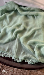 Load image into Gallery viewer, Alayna Women's Lakhnavi Handcrafted Unstitched Cotton Chikankari Suit Material - HONC0294569