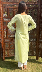 Load image into Gallery viewer, Falak  Women's Lucknowi Handcrafted Cotton Chikankari Kurti - HONC0220664