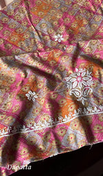 Load image into Gallery viewer, Alveena Women's Lakhnavi Handcrafted Cotton Unstitched Chikankari Kurta And Dupatta Set - HONC0251552