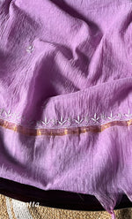 Load image into Gallery viewer, Women's Lakhnavi Handcrafted Linen Cotton Semi -Stitched Anarkali And Dupatta Set - HONC0273153