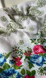 将图像加载到图库查看器中, Women's Lakhnavi Handcrafted Cotton Chikankari Unstitched Kurti Fabric - HONC0284341