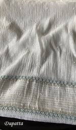 Load image into Gallery viewer, Women's Lakhnavi Handcrafted Mul Chanderi Unstitched Kurta And Dupatta Set - HONC0266437