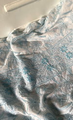 Load image into Gallery viewer, Women's Lakhnavi Handcrafted Modal Cotton Chikankari Unstitched Kurti Fabric - HONC0325224