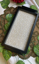 Load image into Gallery viewer, Handcrafted Chikankari Tray with Two Coasters – Wooden Frame - HONC0313531