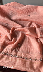 Load image into Gallery viewer, Women's Lakhnavi Handcrafted Mul Chanderi Unstitched Kurta And Dupatta Set- HONC0238882