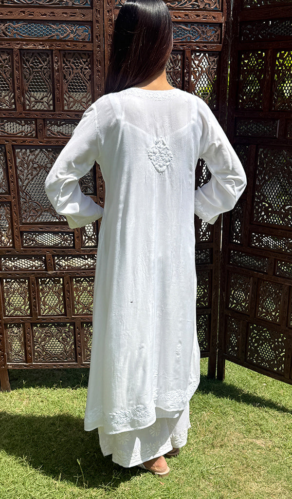 Women's Lucknowi Handcrafted Muslin Chikankari Kurti - HONC0202141