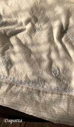 Load image into Gallery viewer, Women's Lakhnavi Handcrafted Mul Chanderi Unstitched Kurta And Dupatta Set - HONC0297197