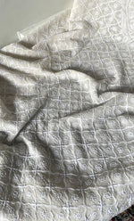 将图像加载到图库查看器中, Lucknowi Handcrafted Pure Silk Georgette Chikankari Unstitched Men's Kurta Fabric - HONC0313303