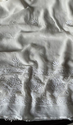 Load image into Gallery viewer, Women's Lakhnavi Handcrafted Pure Silk Georgette Chikankari Kurta And Dupatta Set- HONC0249930