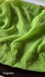 将图像加载到图库查看器中, Women's Lucknowi Handcrafted Faux-Georgette Chikankari Suit Material - HONC0277976