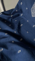 Load image into Gallery viewer, Lucknowi Handcrafted Maheshwari Mul Chanderi Chikankari Unstitched Men's Kurta Fabric - HONC0274612