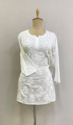 将图像加载到图库查看器中, Women's Lucknowi Handcrafted  Muslin  Chikankari Top - HONC0218495