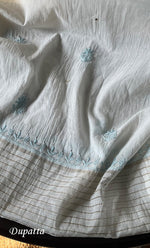 Load image into Gallery viewer, Women's Lakhnavi Handcrafted Mul Chanderi UnStitched Kurta And Dupatta Set - HONC0278951