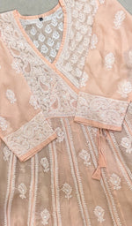 将图像加载到图库查看器中, Abisha Women's Lucknowi Handcrafted Cotton Chikankari Angrakha - HONC0232860