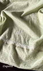 Load image into Gallery viewer, Women's Lakhnavi Handcrafted Mul Chanderi Unstitched Kurta And Dupatta Set - HONC0284727