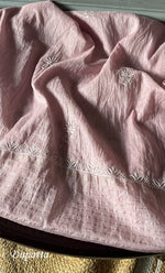 Load image into Gallery viewer, Women's Lakhnavi Handcrafted Mul Chanderi Semi - Stitched Kurta And Dupatta Set - HONC0304376