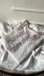 Load image into Gallery viewer, Women's Lakhnavi Handcrafted Cotton Semi -Stitched Kurta And Dupatta Set - HONC0326108