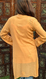 Load image into Gallery viewer, Women's Lucknowi Handcrafted Viscose Georgette Chikankari Top - HONC0227641
