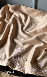 Load image into Gallery viewer, Baseema Women's Lucknowi Handcrafted Chanderi Silk Chikankari Full Suit Material - HONC0290039