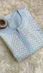 Load image into Gallery viewer, Zoyaa  Women's Lucknowi Handcrafted Cotton Chikankari Kurti - HONC0164399