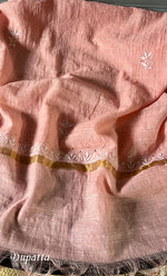 Load image into Gallery viewer, Women's Lakhnavi Handcrafted Chanderi Silk Semi - Stitched Anarkali And Dupatta Set - HONC0273152