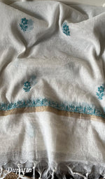 将图像加载到图库查看器中, Women's Lakhnavi Handcrafted Mul Chanderi Unstitched Kurta And Dupatta Set - HONCO278130