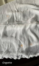 Load image into Gallery viewer, Women's Lucknowi Handcrafted Muslin Chikankari Unstitched Suit Material - HONC0243933