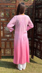 Load image into Gallery viewer, Women's Lucknowi Handcrafted Modal Cotton Chikankari Kurti - HONC0225854