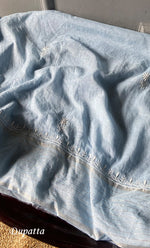 将图像加载到图库查看器中, Women's Lakhnavi Handcrafted Mul Chanderi Semi - Stitched Kurta And Dupatta Set- HONC0304466